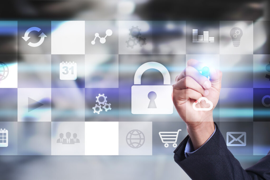 A man uses software to automate compliance.